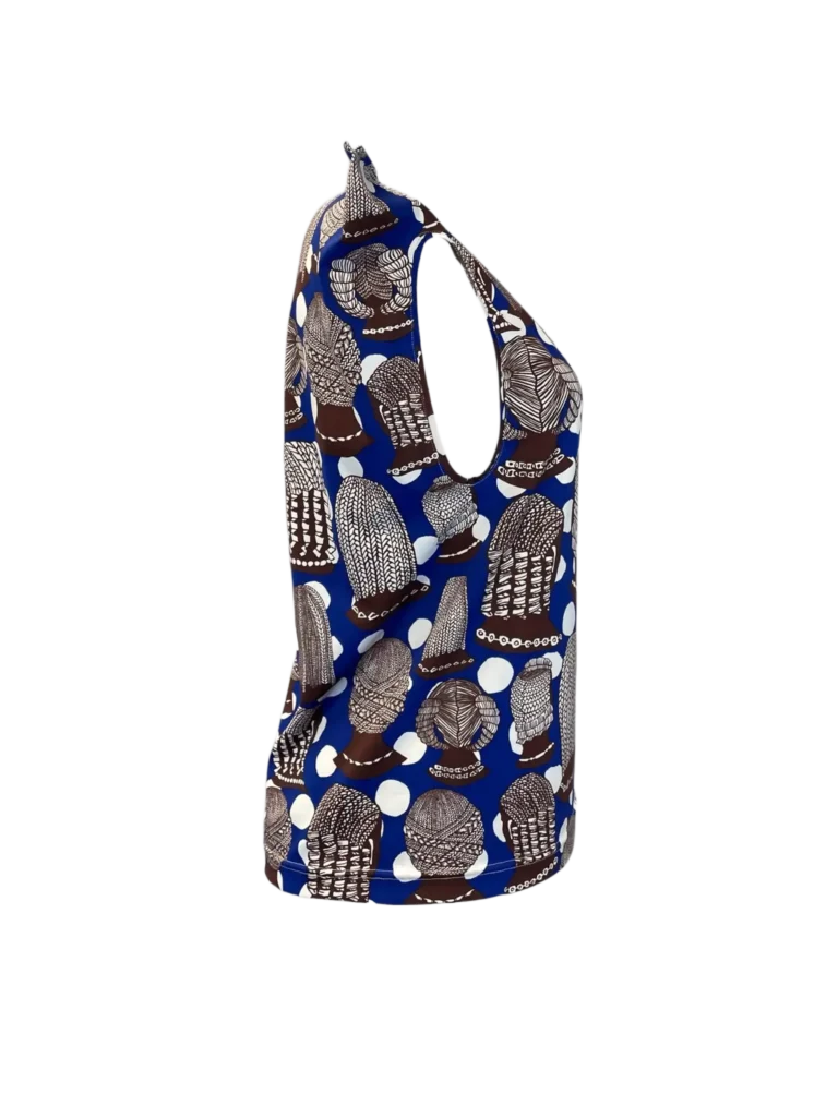 Geometric print cotton top, M., photo 2 of 6
