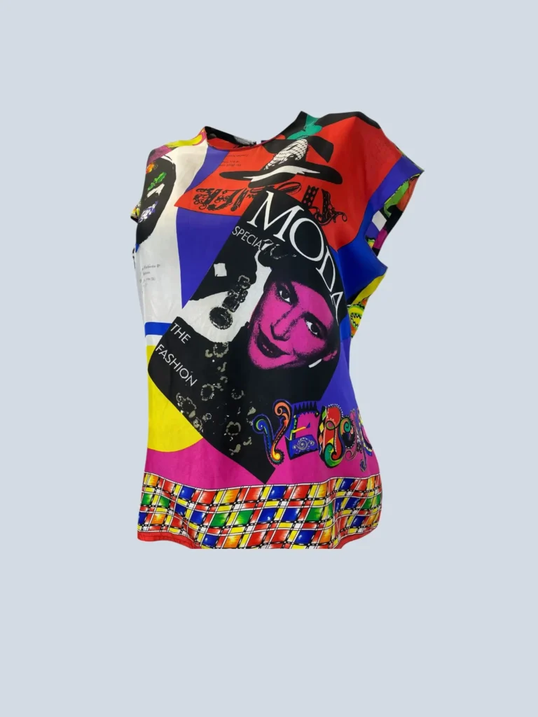 Vogue print silk top, 44., photo 2 of 8