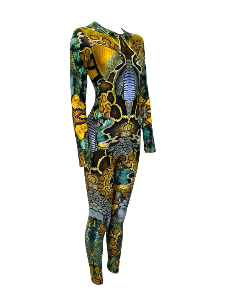 Animal print jumpsuit and scarf, S., photo 2 of 11