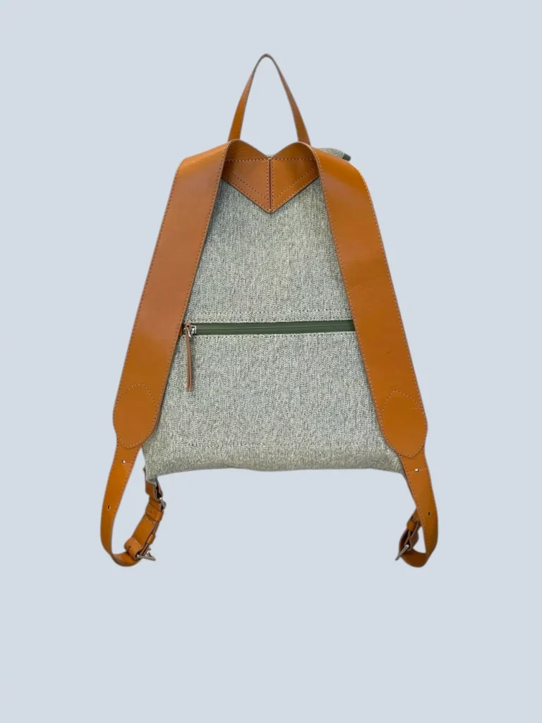 Zaino in tela canvas e pelle., foto 4 di 12