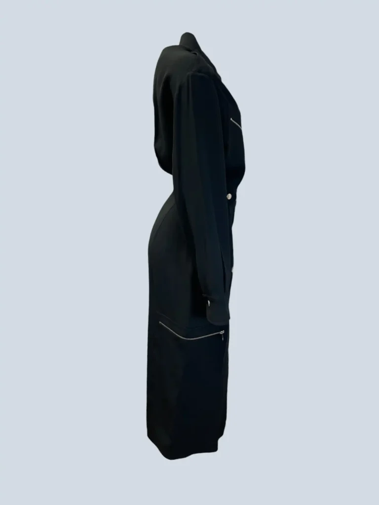 Abito midi in crêpe con zip, 40., foto 2 di 6