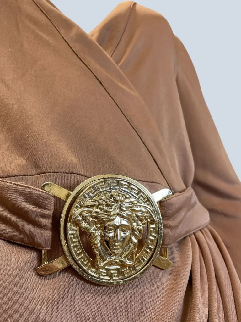 Abito a maniche lunghe midi con medaglione Medusa, 40., foto 4 di 7