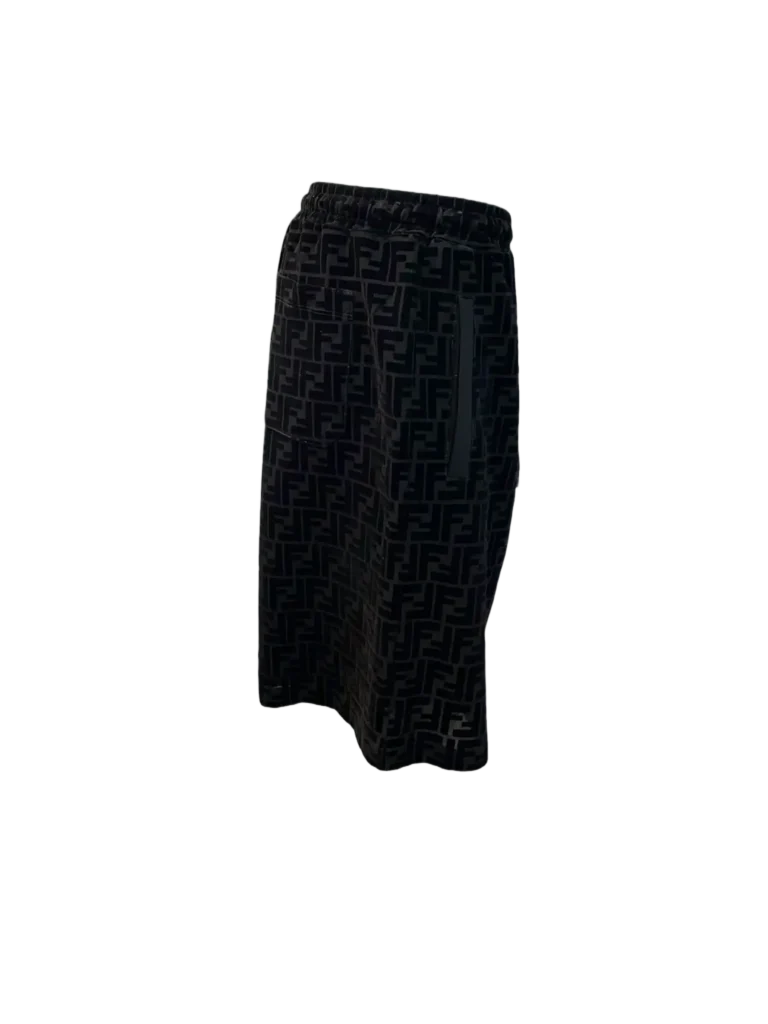Bermuda in cotone FF jacquard all-over, 50., foto 3 di 7