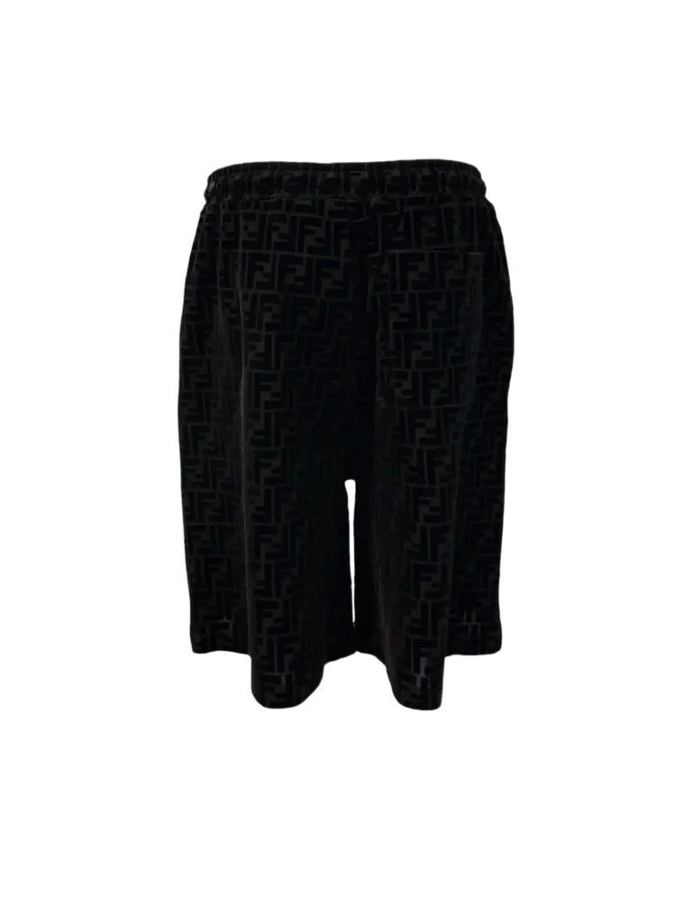 Bermuda in cotone FF jacquard all-over, 50., foto 4 di 7