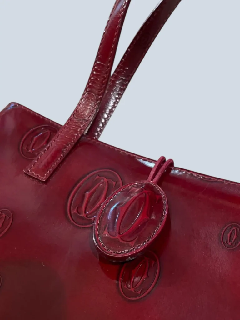 Borsa a mano Happy Birthday in pelle con motivo logo goffrato., foto 10 di 10