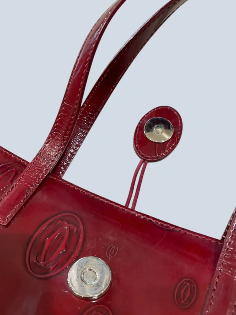 Borsa a mano Happy Birthday in pelle con motivo logo goffrato., foto 9 di 10