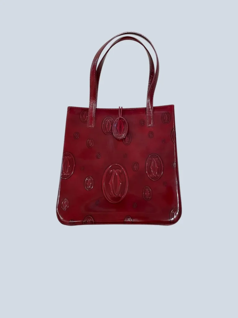 Borsa a mano Happy Birthday in pelle con motivo logo goffrato.