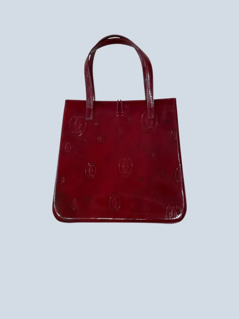 Borsa a mano Happy Birthday in pelle con motivo logo goffrato., foto 2 di 10