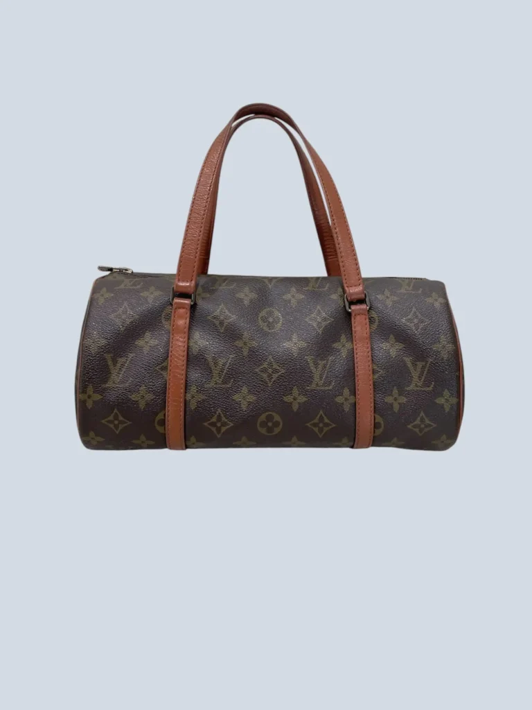 Borsa Papillon 31 in tela Monogram e pelle.