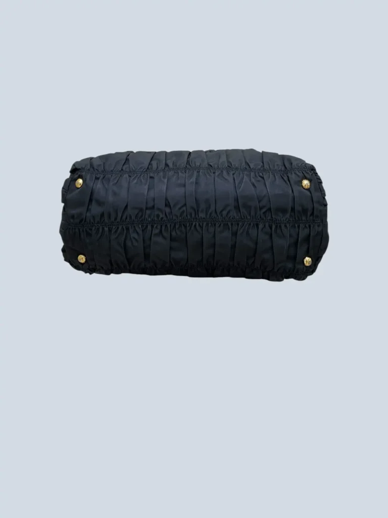 Borsa tote a spalla in nylon Gaufre e pelle., foto 5 di 12