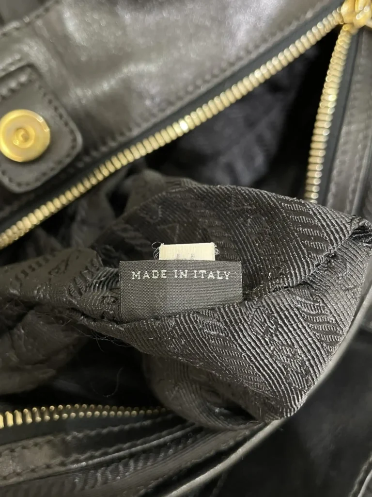 Borsa tote a spalla in nylon Gaufre e pelle., foto 12 di 12