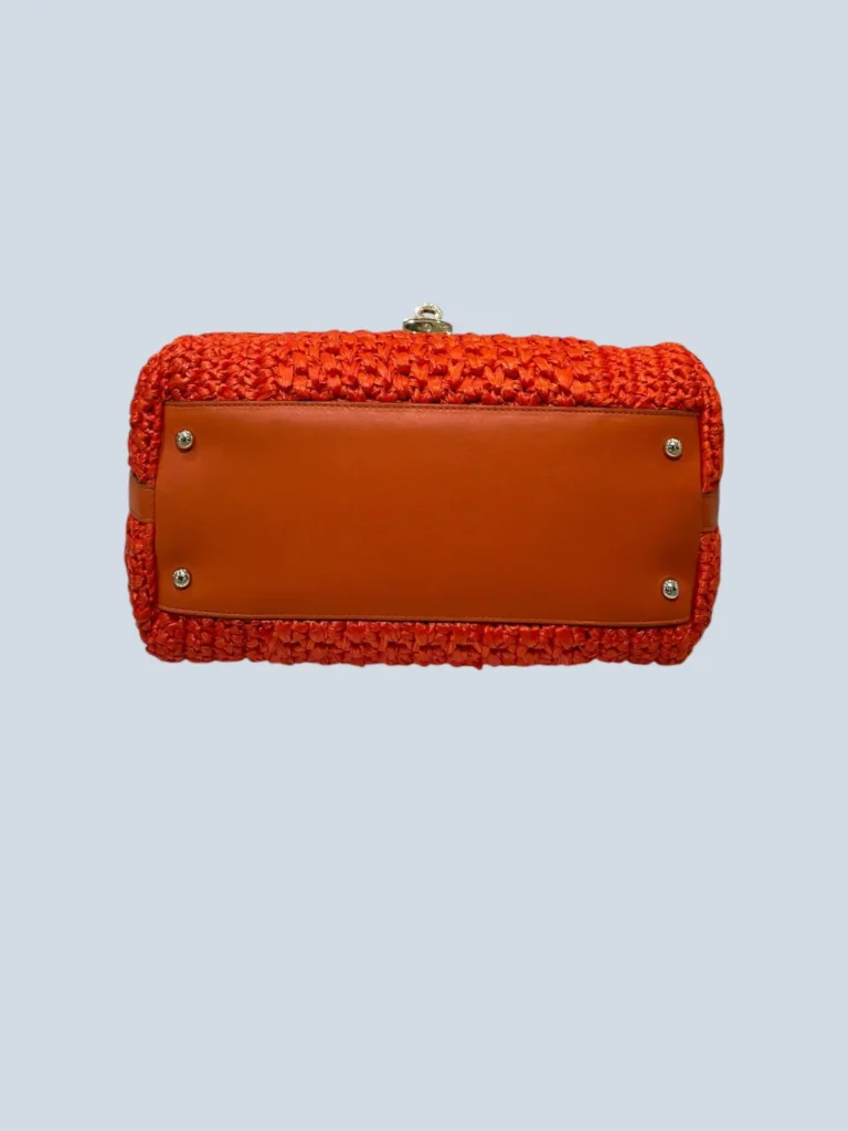 Borsa a tracolla Miss Bonita in rafia lavorata all'uncinetto., foto 4 di 9