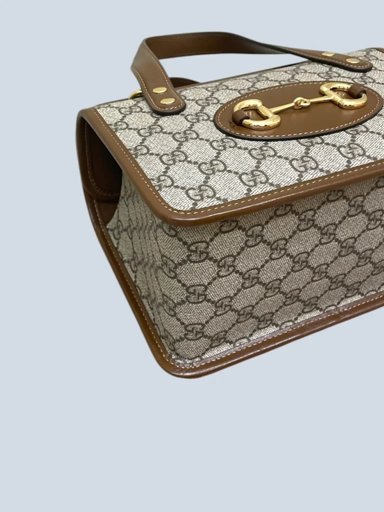 Borsa Horsebit 1955 in tela Monogram e pelle., foto 14 di 16