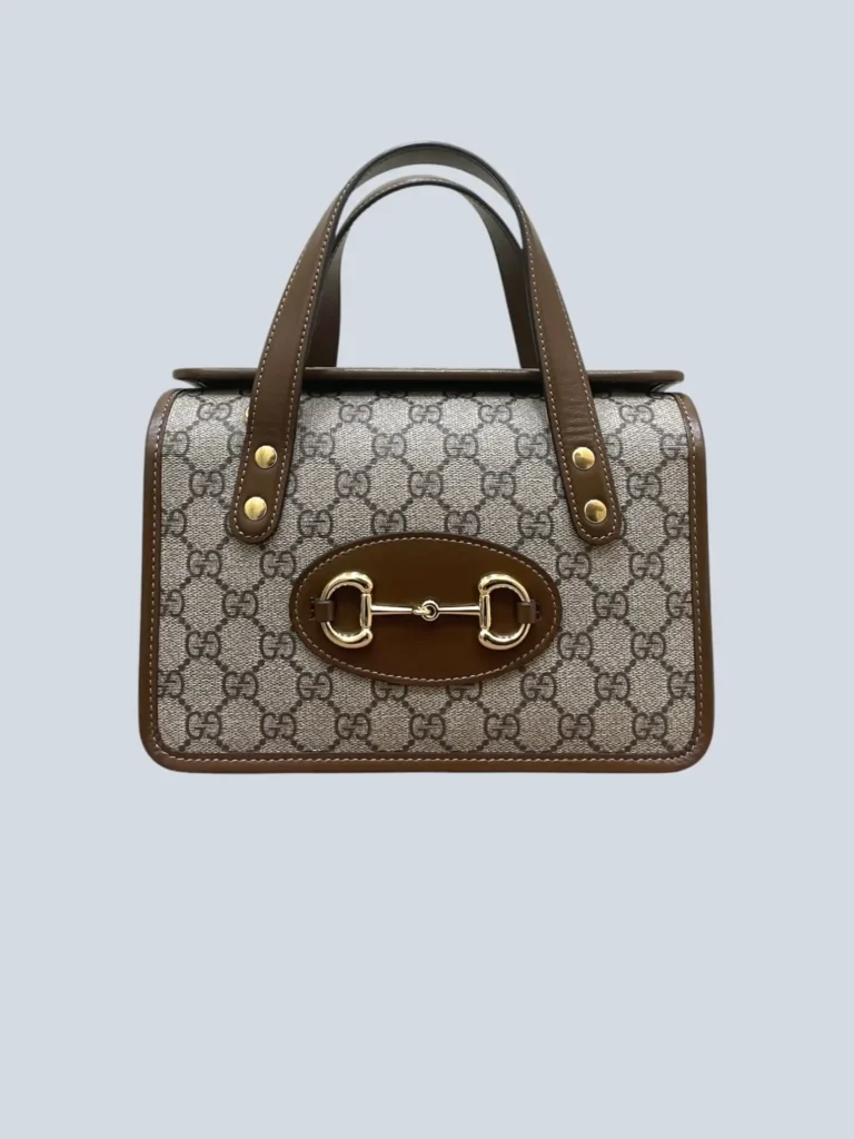 Borsa Horsebit 1955 in tela Monogram e pelle., foto 2 di 16