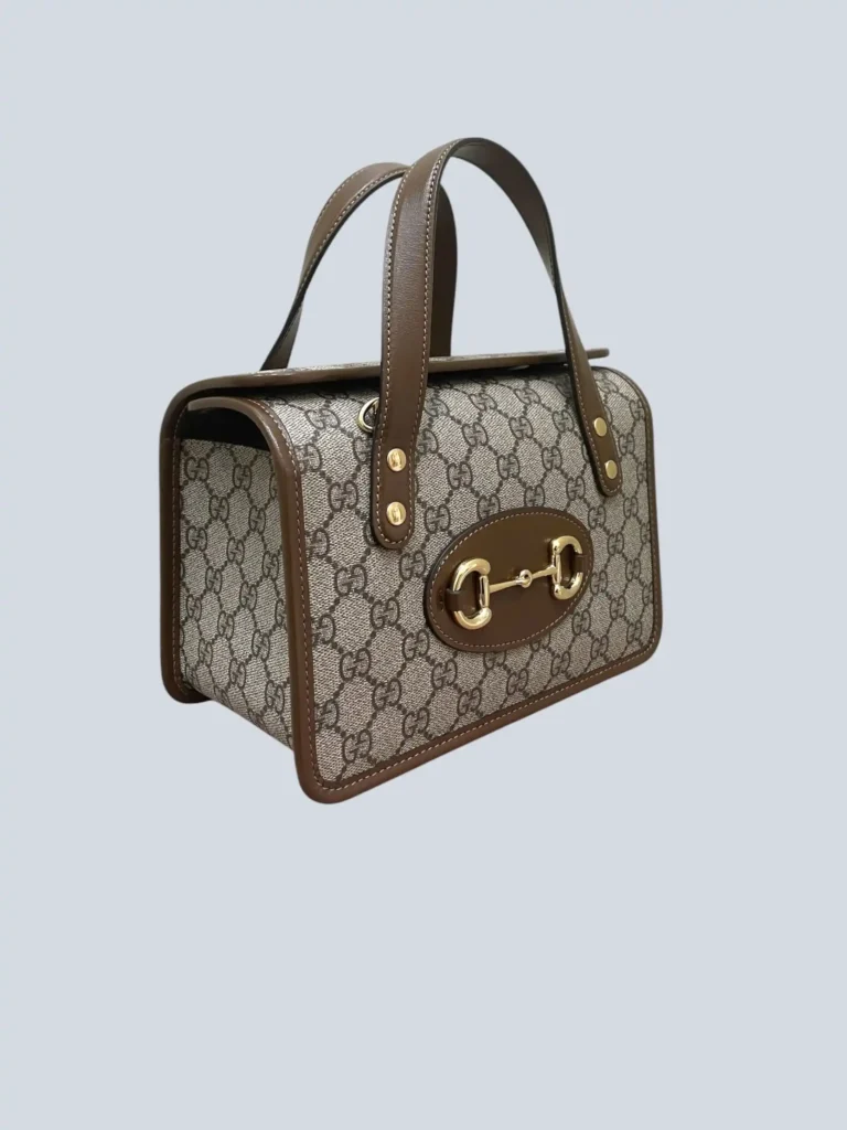 Borsa Horsebit 1955 in tela Monogram e pelle., foto 3 di 16