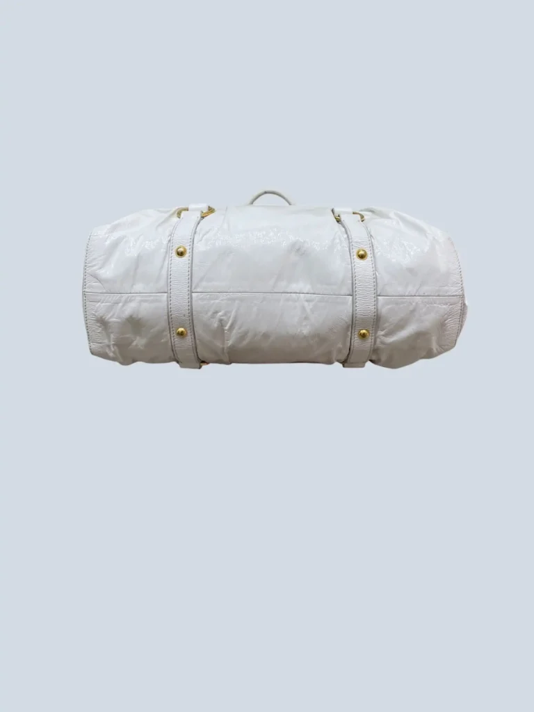 Borsa tote a tracolla in vernice Lux Ruched., foto 5 di 16