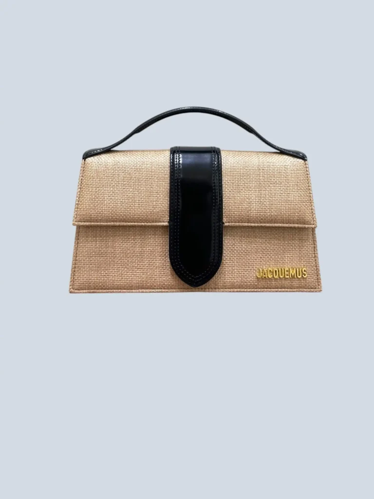 Borsa a tracolla Le Grand Bambino in rafia e pelle., foto 3 di 10