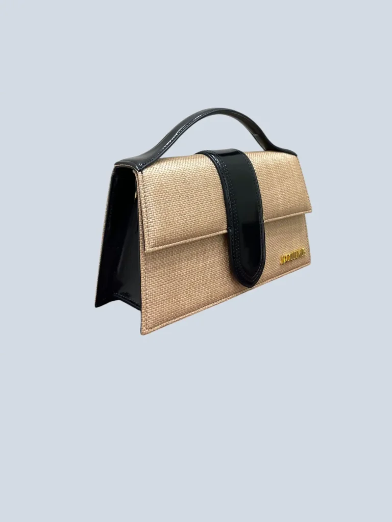 Borsa a tracolla Le Grand Bambino in rafia e pelle., foto 2 di 10