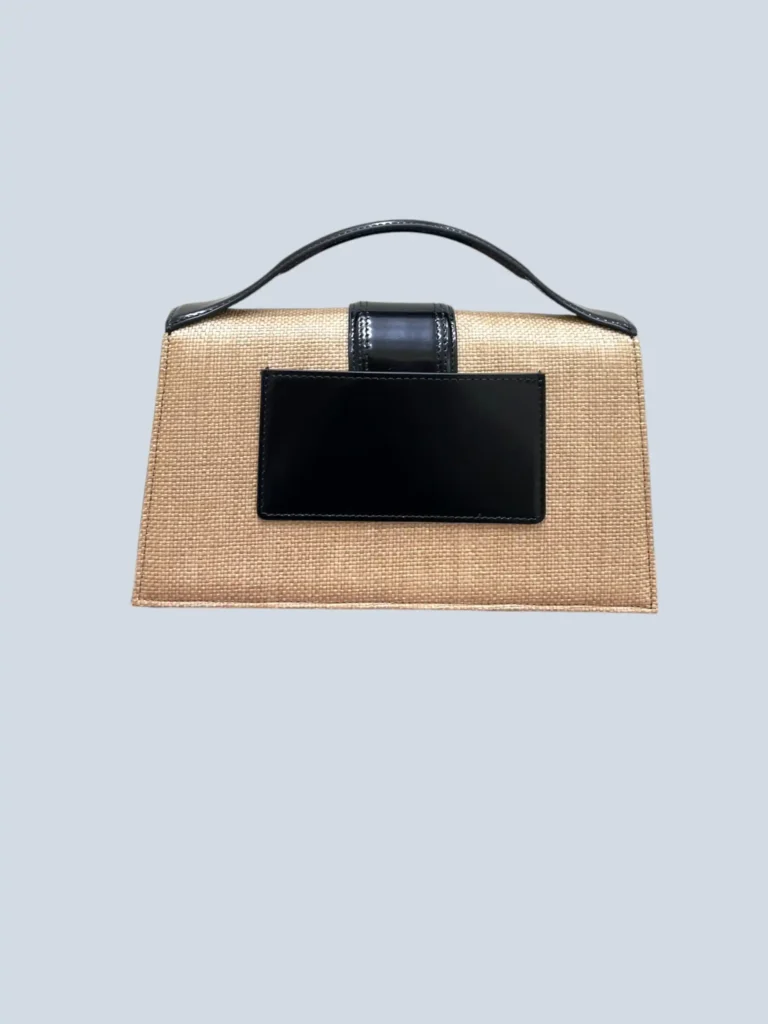 Borsa a tracolla Le Grand Bambino in rafia e pelle., foto 4 di 10