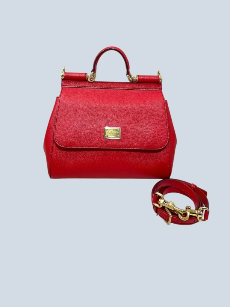 Borsa a tracolla Sicily Large in pelle dauphine.