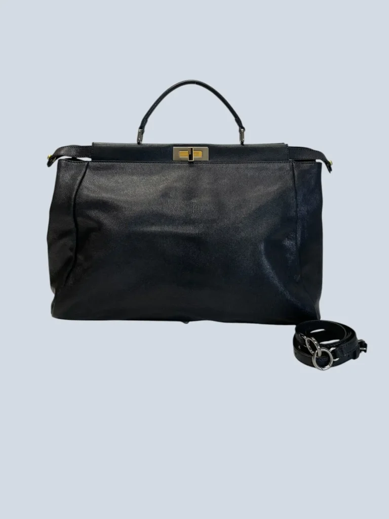 Peekaboo Large leather shoulder tote bag.