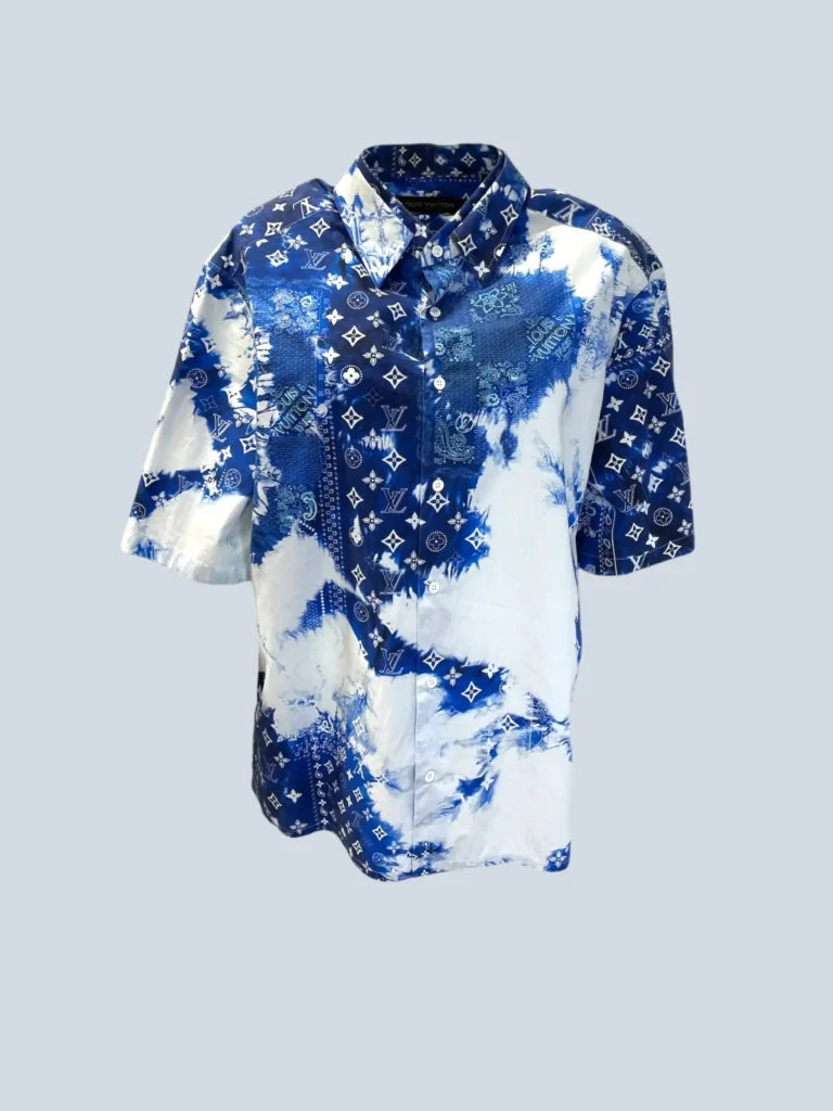 Monogram Bandana cotton short-sleeve shirt, M.