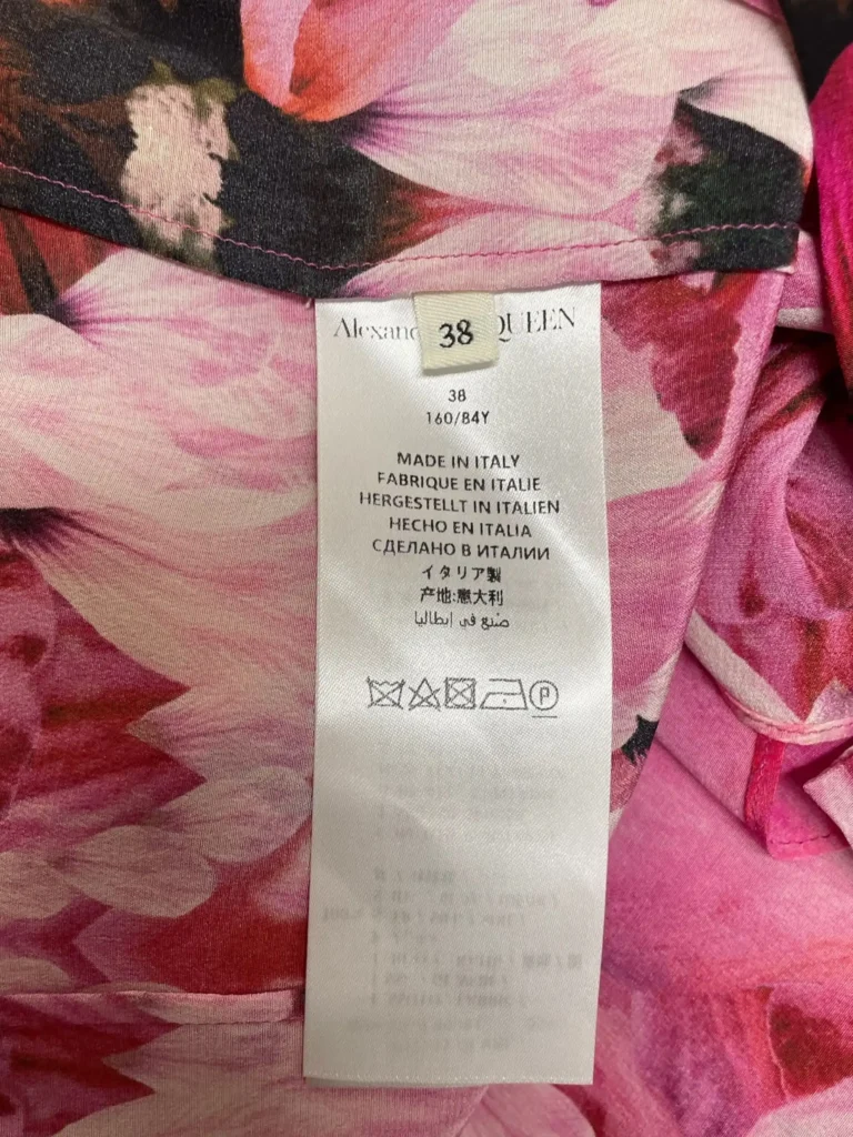 Blusa asimmetrica in seta floreale, 38., foto 6 di 6