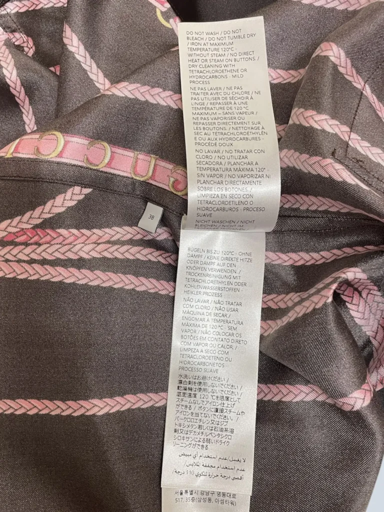 Camicia in seta con stampa morsetti, 38., foto 8 di 8