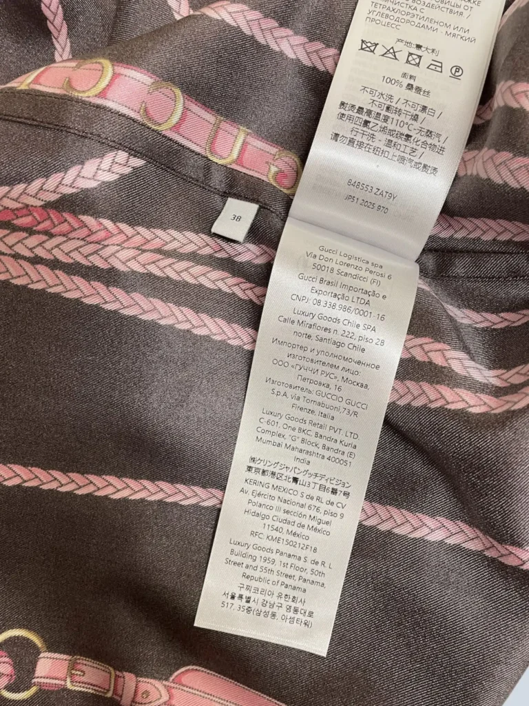 Camicia in seta con stampa morsetti, 38., foto 6 di 8
