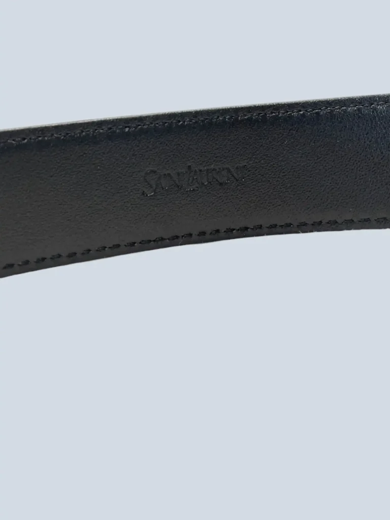 Cintura Charniere in pelle con logo, 75., foto 4 di 6