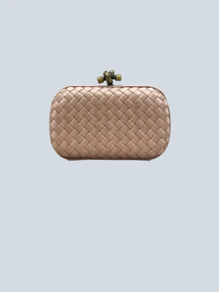 Clutch Knot Small in raso di seta intrecciato.