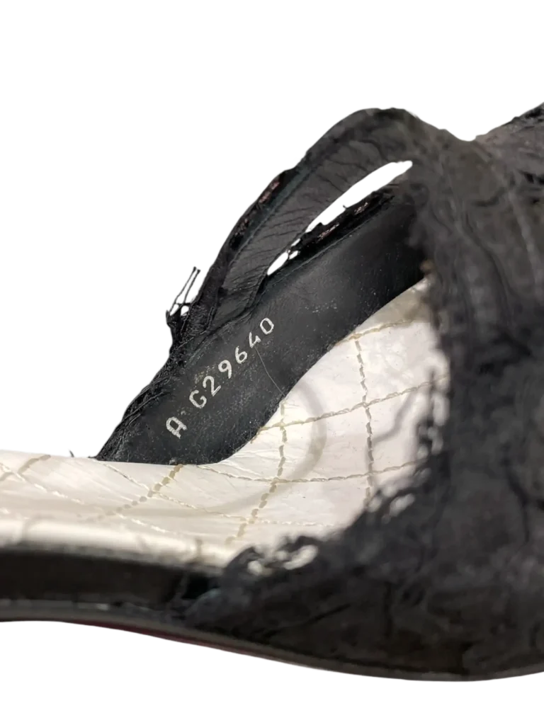 By Karl Lagerfeld, lace and leather bow pumps, 36,5C., photo 10 of 10