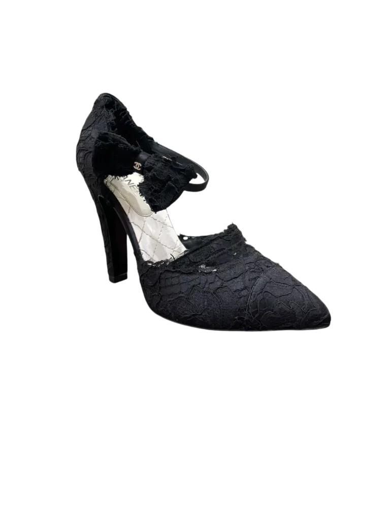 By Karl Lagerfeld, lace and leather bow pumps, 36,5C., photo 2 of 10