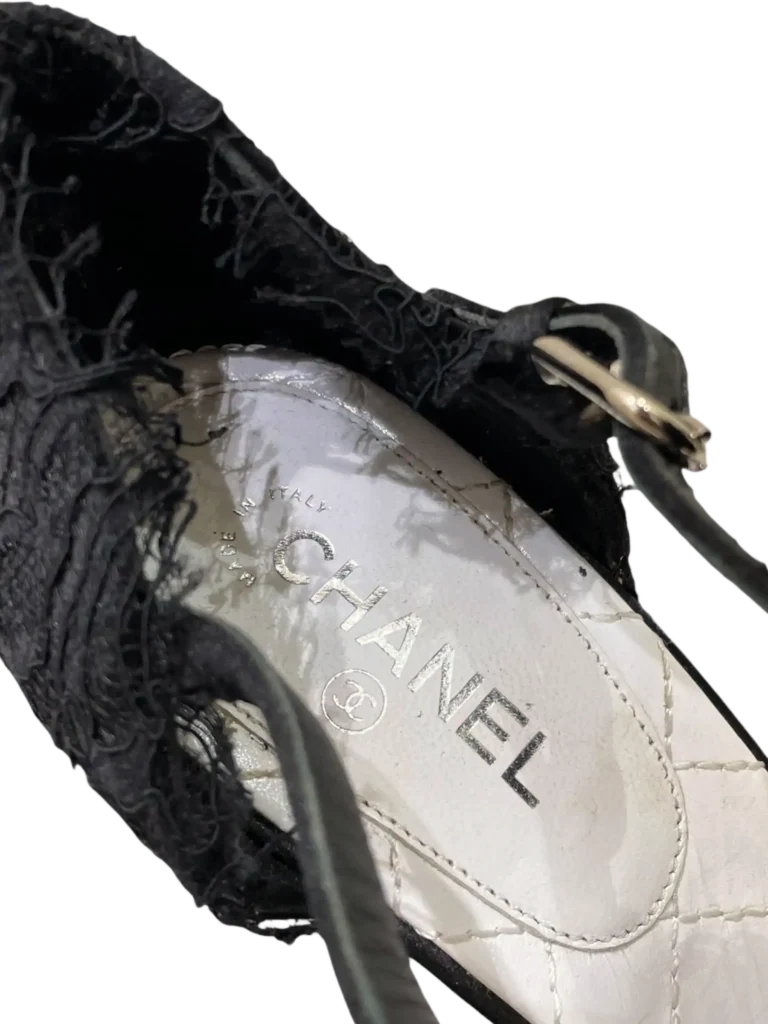 By Karl Lagerfeld, lace and leather bow pumps, 36,5C., photo 8 of 10
