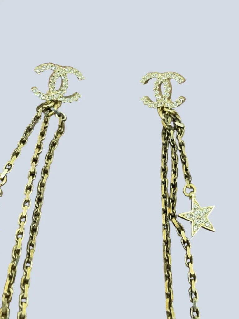 Crystal Star 5 Drop CC metal earrings, photo 3 of 6