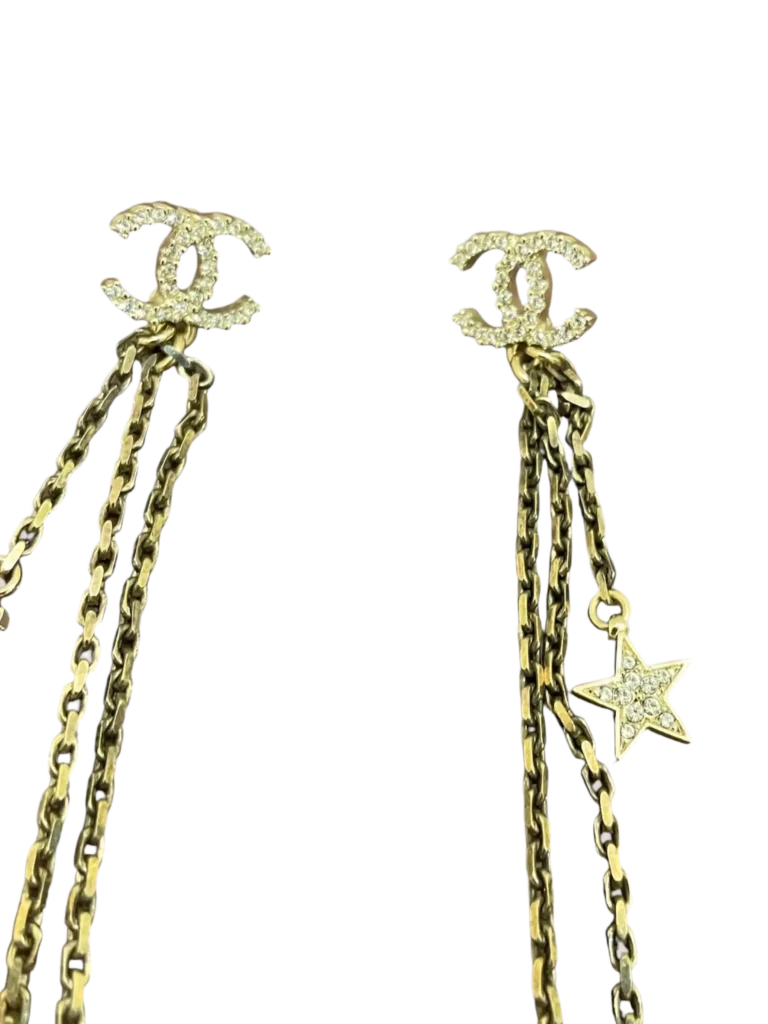 Crystal Star 5 Drop CC metal earrings, photo 3 of 6