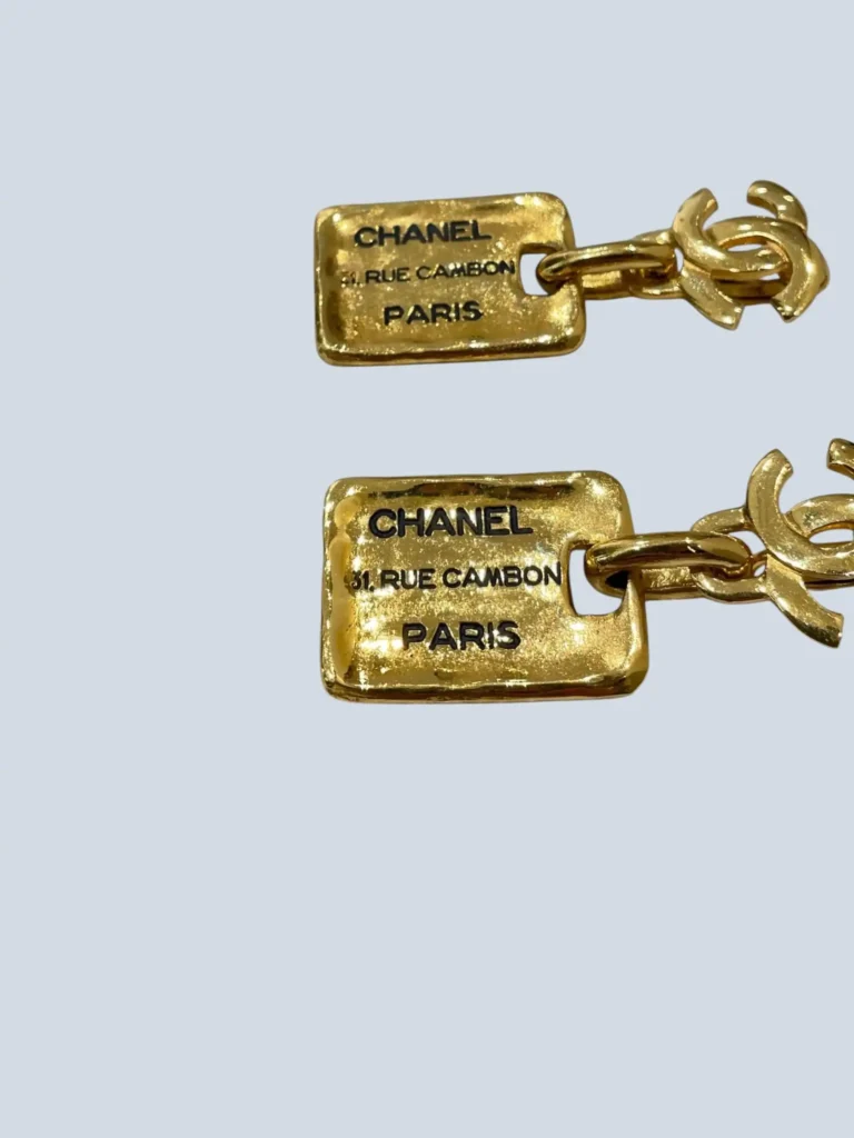 Orecchini a clip "31 Rue Cambon Paris" placcati in oro., foto 6 di 7