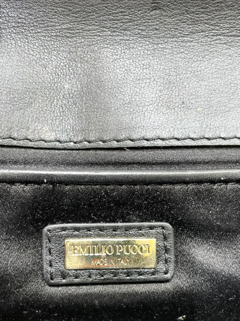 Satin and leather clutch with tassel, photo 4 of 8