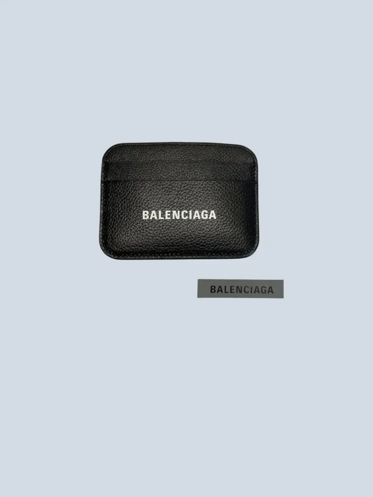 Logo grained leather card holder, photo 3 of 5