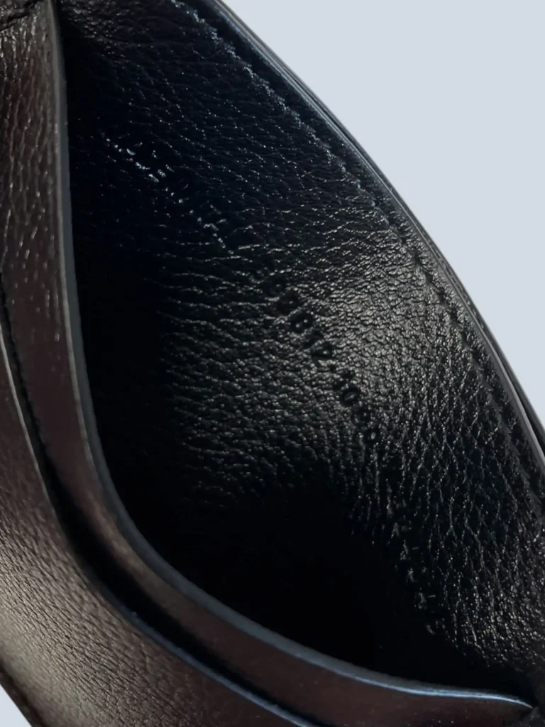 Logo grained leather card holder, photo 4 of 5