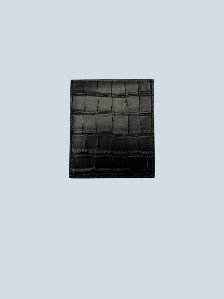 Croc-effect leather logo card holder, photo 2 of 5