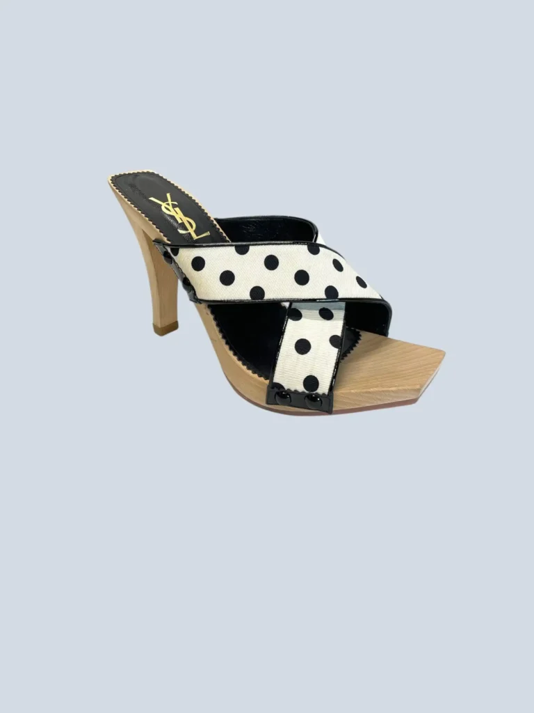 By Tom Ford, sandali a pois e vernice con tacco in legno, 39., foto 2 di 7