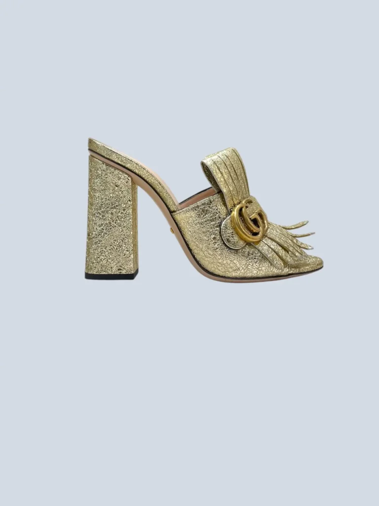 Sandali mules Marmont in pelle metallizzata, 38.