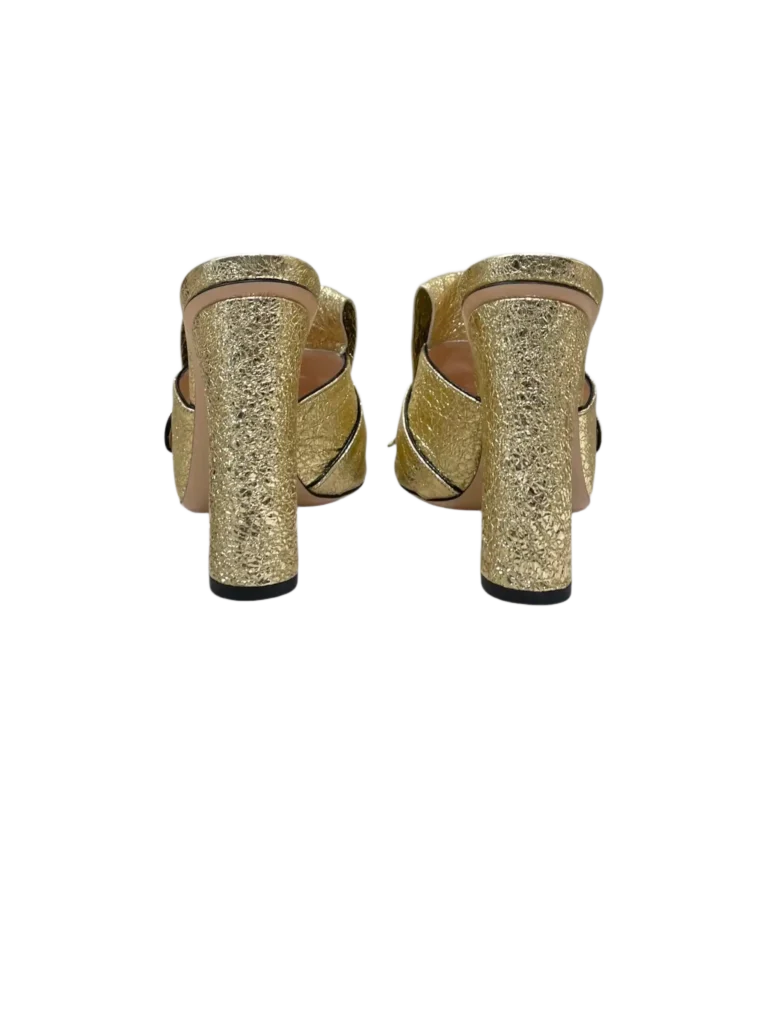 Sandali mules Marmont in pelle metallizzata, 38., foto 4 di 5
