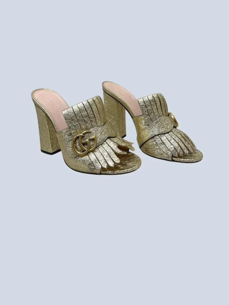 Sandali mules Marmont in pelle metallizzata, 38., foto 2 di 5