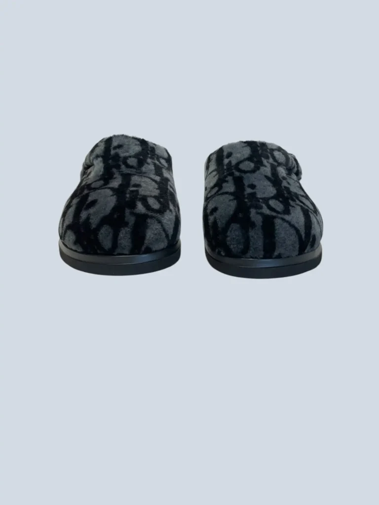 Mules Acqua in shearling con motivo Dior Oblique, 43., foto 3 di 8