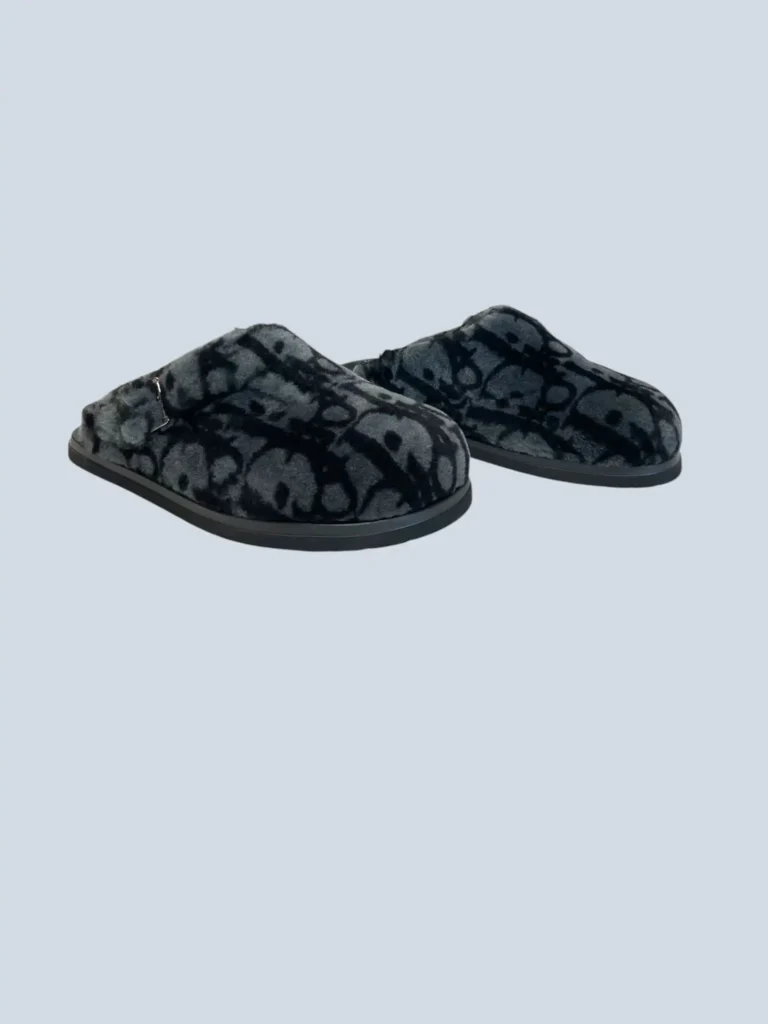 Mules Acqua in shearling con motivo Dior Oblique, 43., foto 2 di 8