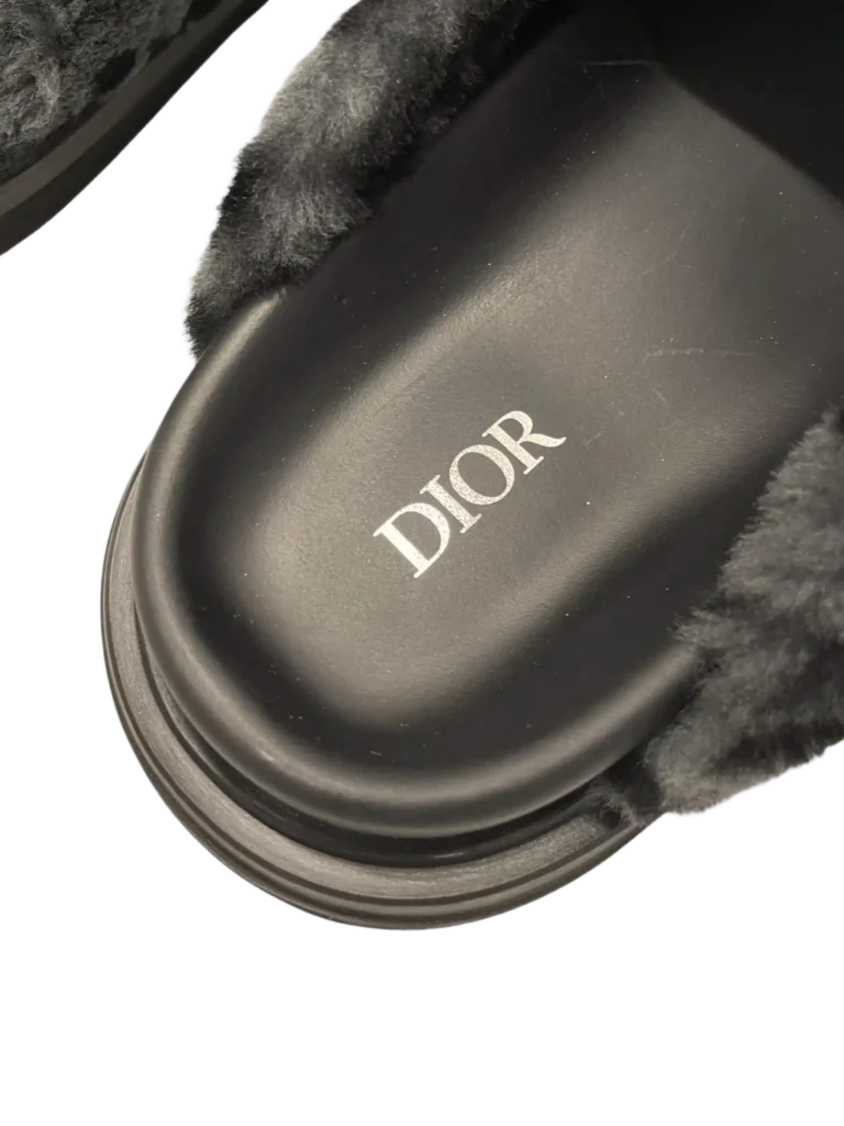 Mules Acqua in shearling con motivo Dior Oblique, 43., foto 6 di 8