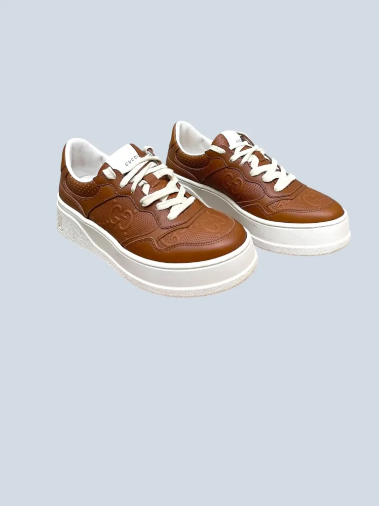 Sneakers chunky in pelle GG goffrato, 37., foto 2 di 5