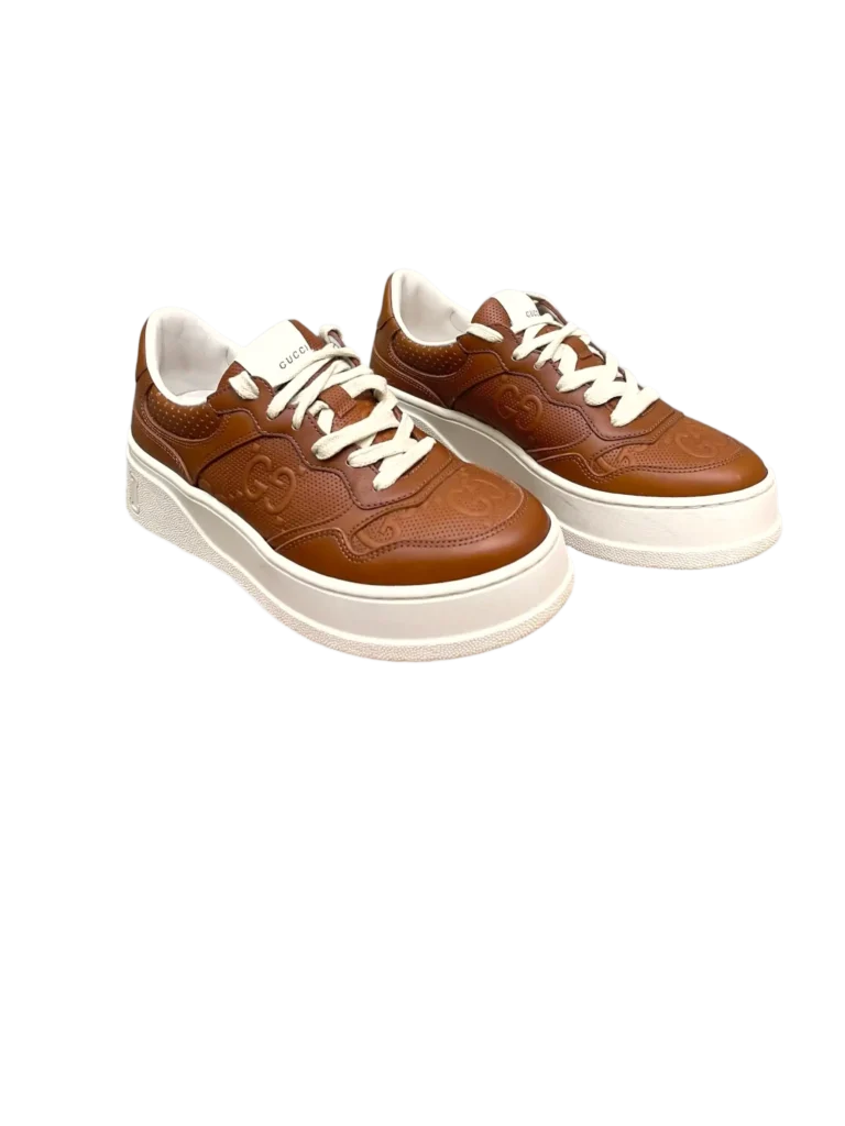 Sneakers chunky in pelle GG goffrato, 37., foto 2 di 5